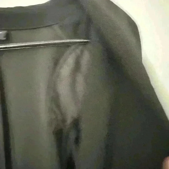 Lane Bryant Black Long  Slimming Fitted Coat With Pockets - Picture 10 of 12